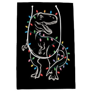 Dinosaurus T-rex Boom Kerstmis Xmas Huisdier Dino Medium Cadeauzakje
