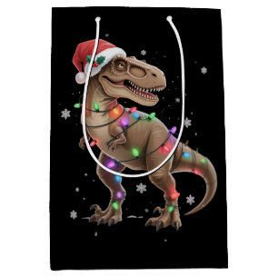 Dinosaurus T-rex Boom Kerstmis Xmas Huisdier Dino  Medium Cadeauzakje