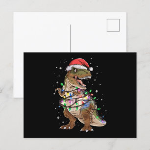 Dinosaurus T-rex Boom Kersttrui Xmas Dino Briefkaart