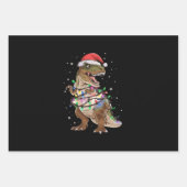 Dinosaurus T-rex Boom Kersttrui Xmas Dino Inpakpapier Vel (Voorkant)