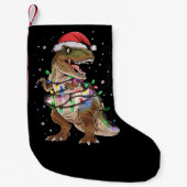 Dinosaurus T-rex Boom Kersttrui Xmas Dino Kleine Kerstsok (Voorkant)