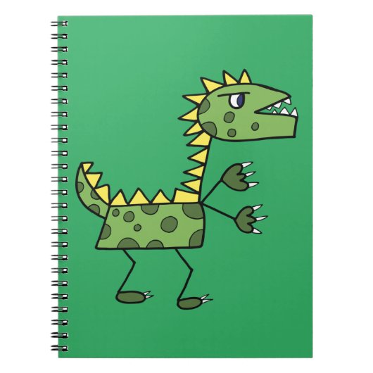 dinosaurus t-rex cartoon notitieboek (Voorkant)