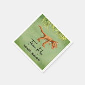 Dinosaurus T Rex Derde Verjaardagsfeestje Servet (Hoek)