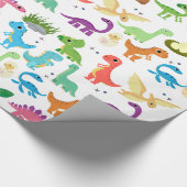 Dinosaurus T-Rex Dino Verjaardagscadeau Cadeaupapier (Hoek)