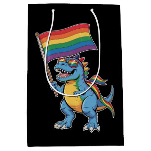 Dinosaurus T Rex Homo Pride LGBTQ Bondgenoot Regen Medium Cadeauzakje