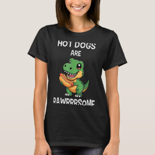 Dinosaurus T Rex Hotdog T-shirt Grappige Hotdogs Z