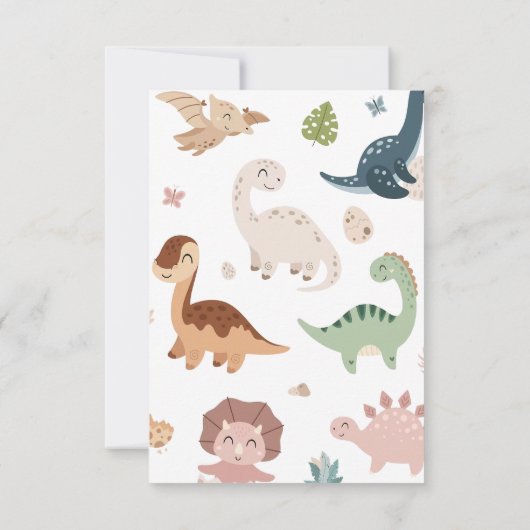 Dinosaurus T-Rex Jongen Verjaardag Bedankt Kaart (Achterkant)