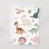 Dinosaurus T-Rex Jongen Verjaardag Dank u Kaart (Achterkant)