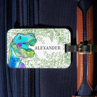 Dinosaurus T Rex Jongensnaam Bagagelabel