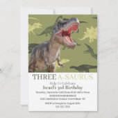 Dinosaurus T Rex Jurassic World Patroon Kinderen Kaart (Voorkant)