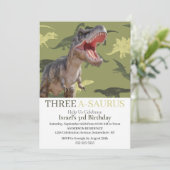 Dinosaurus T Rex Jurassic World Patroon Kinderen Kaart (Staand voorkant)