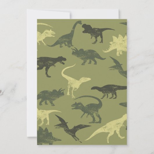 Dinosaurus T Rex Jurassic World Patroon Kinderen Kaart (Achterkant)