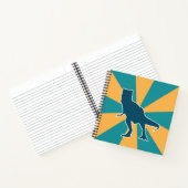 Dinosaurus t-rex kleurrijke cartoon notitieboek (Binnen)