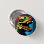 Dinosaurus T Rex Kleurrijke Partij Ronde Button 3,2 Cm (Voorkant /achterkant)