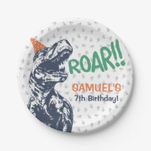Dinosaurus T-Rex met Feesthoed Verjaardagsfeestje