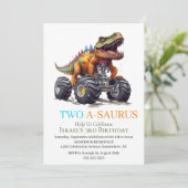 Dinosaurus T-Rex Monster Truck Kaart (Staand voorkant)