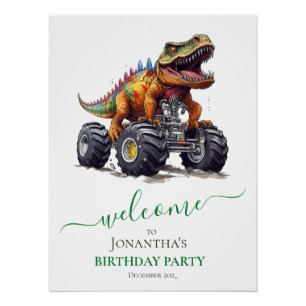 Dinosaurus T-Rex Monster Truck, Perfect Poster