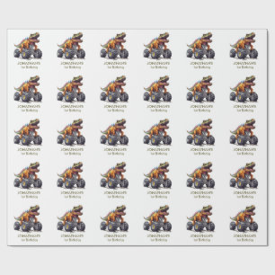 Dinosaurus T-Rex Monster Trucks Cadeaupapier