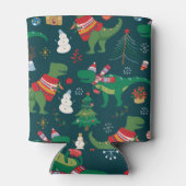 Dinosaurus T-Rex: Nieuwjaar. Blikjeskoeler (Achterkant)