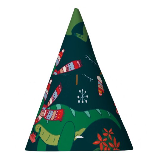 Dinosaurus T-Rex: Nieuwjaar. Feesthoedjes (Rechts)