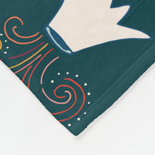 Dinosaurus T-Rex: Nieuwjaar. Fleece Deken (Hoek)