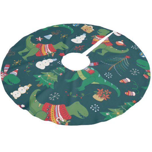 Dinosaurus T-Rex: Nieuwjaar. Kerstboom Rok (Gekanteld)