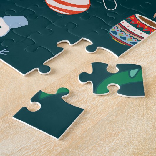 Dinosaurus T-Rex: Nieuwjaar. Legpuzzel (Zijkant)