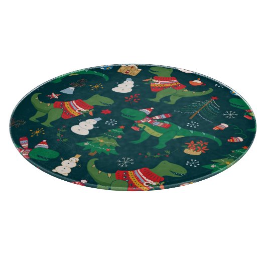 Dinosaurus T-Rex: Nieuwjaar. Snijplank (Hoek)