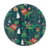 Dinosaurus T-Rex: Nieuwjaar. Snijplank (Voorkant)