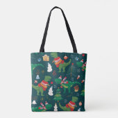 Dinosaurus T-Rex: Nieuwjaar. Tote Bag (Achterkant)