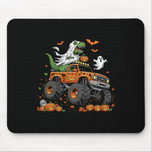 Dinosaurus T-rex Rijdt Monster Truck Halloween Man Muismat