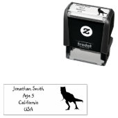 Dinosaurus T-rex silhouet voor kinderen Zelfinktende Stempel (In situ)