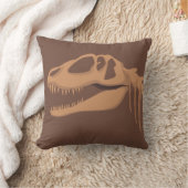 Dinosaurus T-rex Skelet Fossiel Bruin Kinderkamer Kussen (Deken)