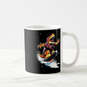 Dinosaurus T-rex Snowboard Snowboard Snowboarder W Koffiemok