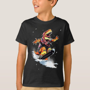 Dinosaurus T-rex Snowboard Snowboard Snowboarder W T-shirt