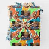 Dinosaurus T-rex thema Gepersonaliseerde Verjaarda Inpakpapier Vel (In situ)