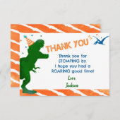 Dinosaurus T-Rex Trex Verjaardagsfeest Dankkaarten Kaart (Voorkant / Achterkant)