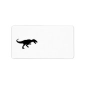 Dinosaurus T-Rex Tyrannosaurus Rex Zwart Silhouet Etiket (Voorkant)
