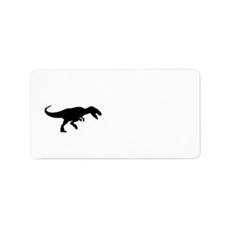 Dinosaurus T-Rex Tyrannosaurus Rex Zwart Silhouet Etiket