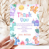 Dinosaurus T-Rex Verjaardag bedankje Bedankkaart