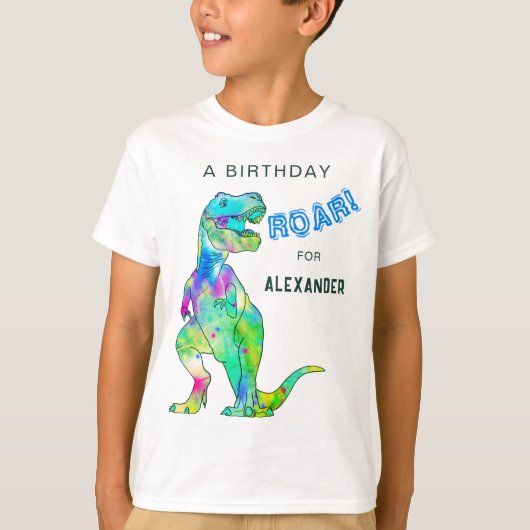 Dinosaurus T-Rex Verjaardag Jongen Feest T-shirt (Voorkant)