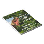 Dinosaurus T Rex Verjaardag Snoep Bar Wrappers Notitieblok (Schuin)