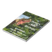 Dinosaurus T Rex Verjaardag Snoep Bar Wrappers Notitieblok (Linkerzijde)