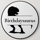 Dinosaurus T Rex Verjaardagsaus Button (Voorkant)