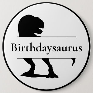 Dinosaurus T Rex Verjaardagsaus Button
