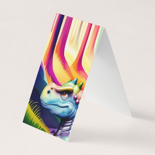 Dinosaurus T-Rex Vouwen Bladwijzer Bookmarkers Visitekaartje (Voorkant)