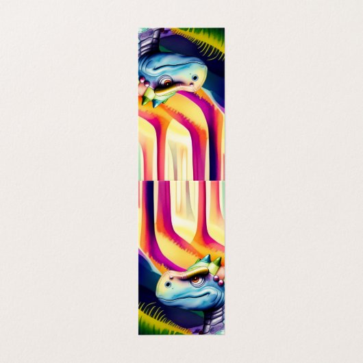 Dinosaurus T-Rex Vouwen Bladwijzer Bookmarkers Visitekaartje (Buitenkant ongevouwen)