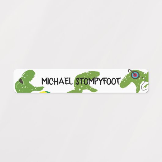 Dinosaurus t-rex zomerpret identificatie stickers (Design 4)