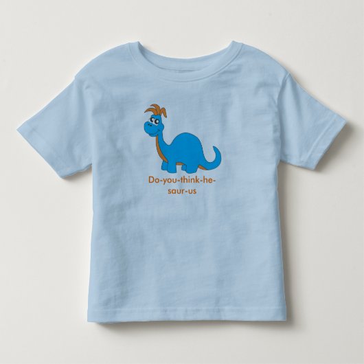 Dinosaurus T-shirt blauw (Voorkant)