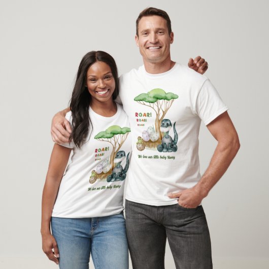 Dinosaurus T-shirt | Personaliseer familie T-shirt (Unisex)